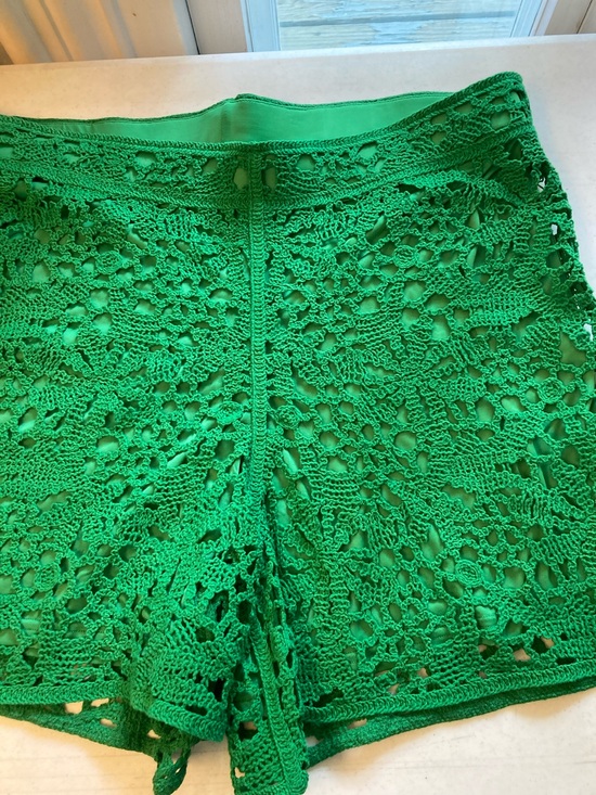 Boston Proper Pants - Boston Proper Kelly Green Crochet Lace Shorts